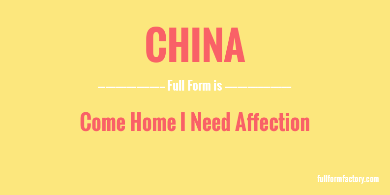 china-full-form