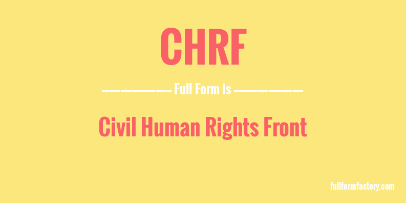chrf-full-form