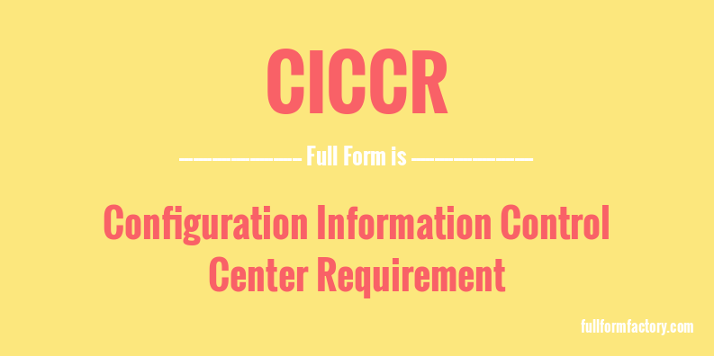 ciccr-full-form
