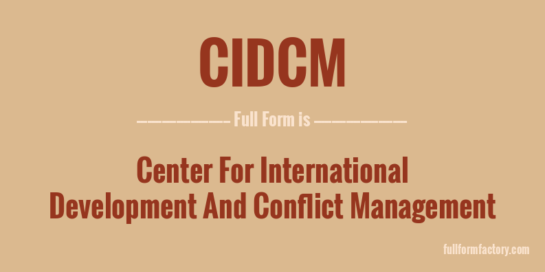 cidcm-full-form