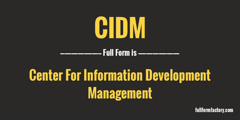 cidm-full-form