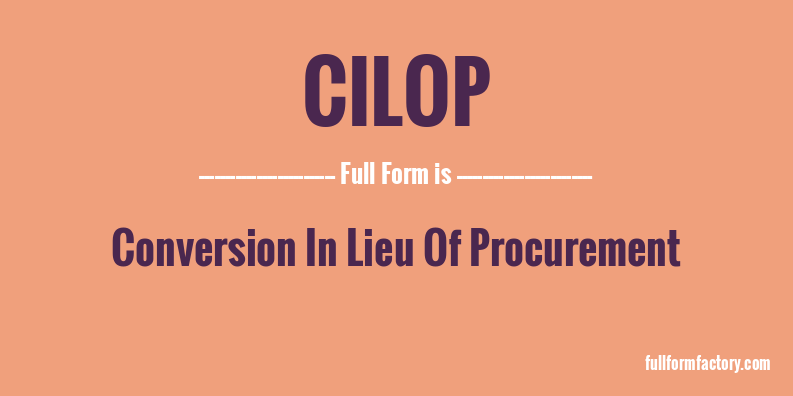 cilop-full-form