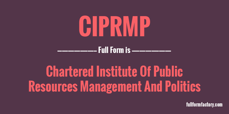 ciprmp-full-form