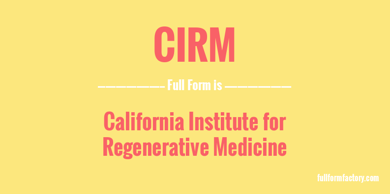 cirm-full-form