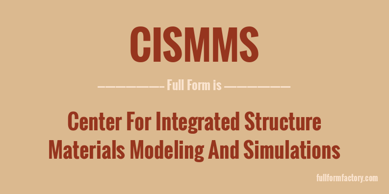 cismms-full-form
