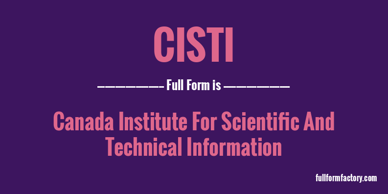 cisti-full-form