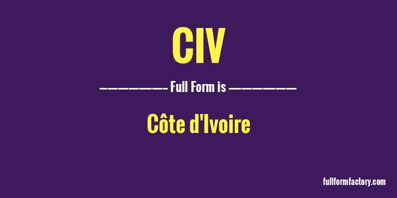 civ-full-form