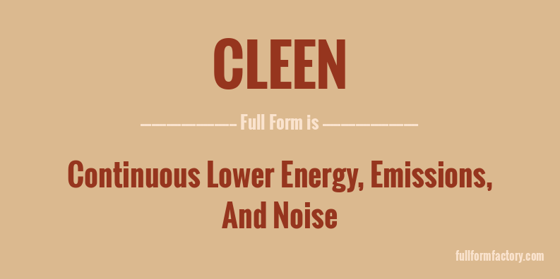 cleen-full-form