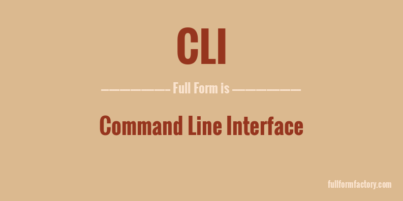 cli-full-form