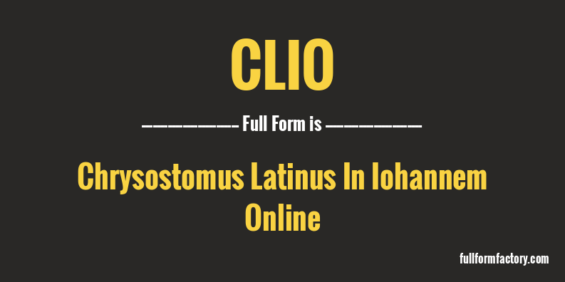 clio-full-form
