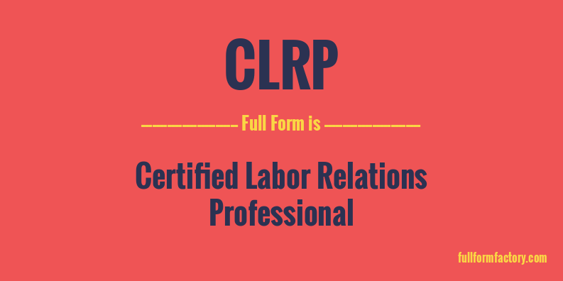 clrp-full-form