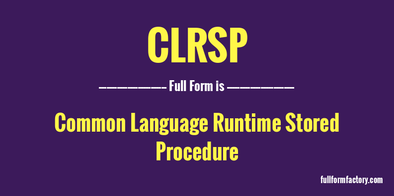 clrsp-full-form