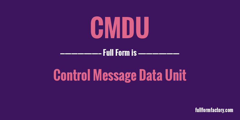 cmdu-full-form