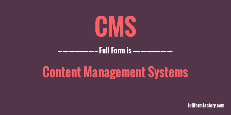 cms-full-form
