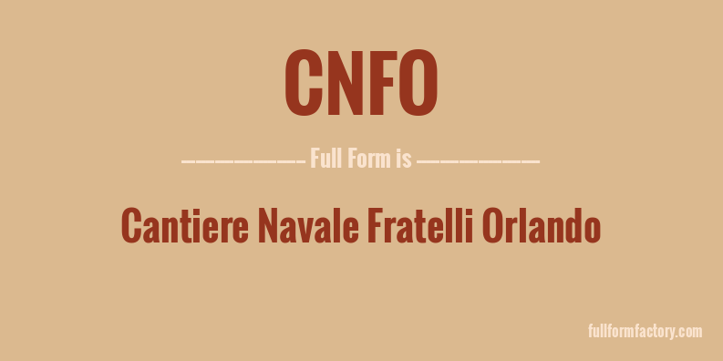 cnfo-full-form