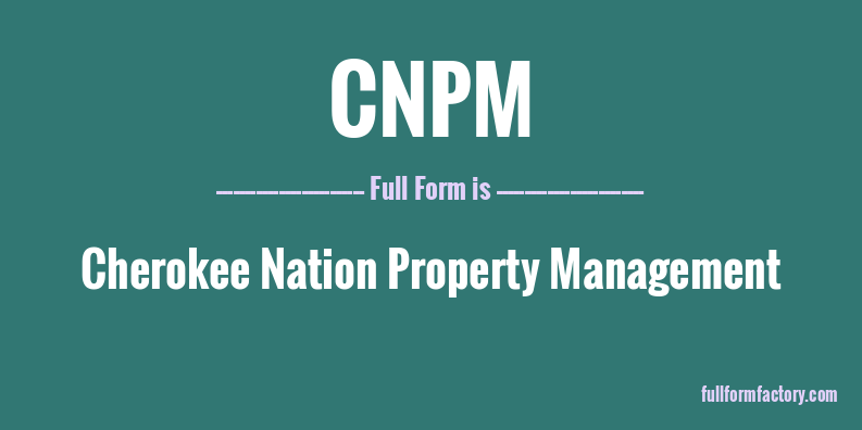 cnpm-full-form