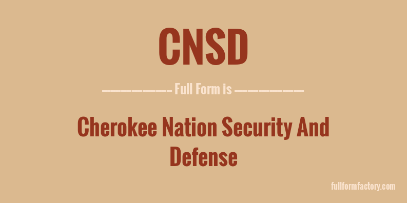 cnsd-full-form
