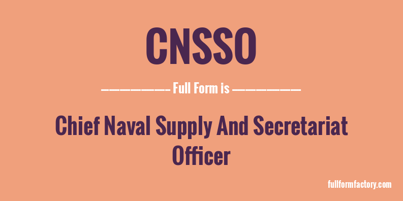 cnsso-full-form