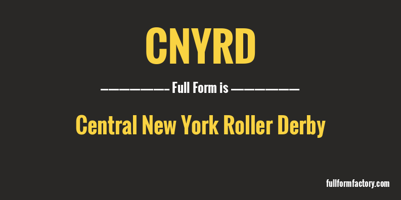 cnyrd-full-form