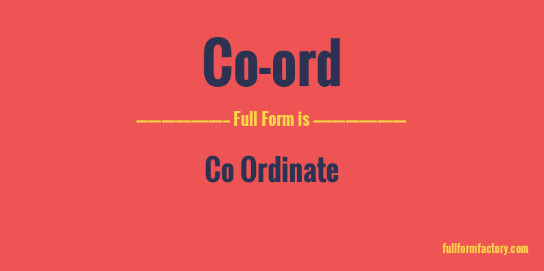 co-ord-full-form