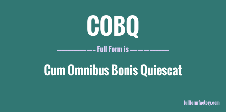 cobq-full-form