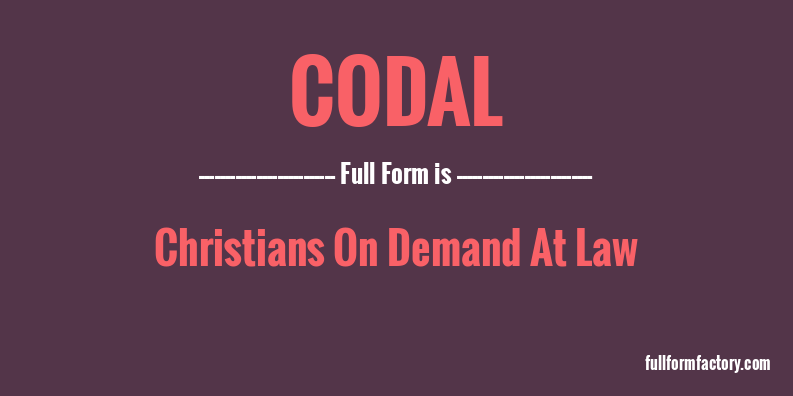 codal-full-form