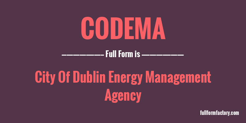 codema-full-form