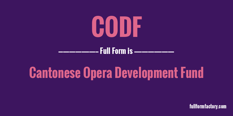 codf-full-form