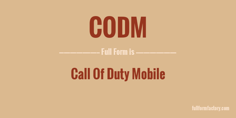 codm-full-form