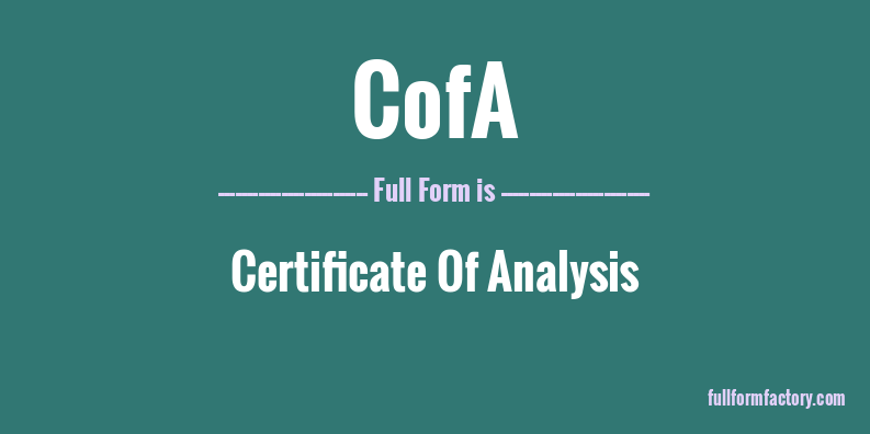 cofa-full-form