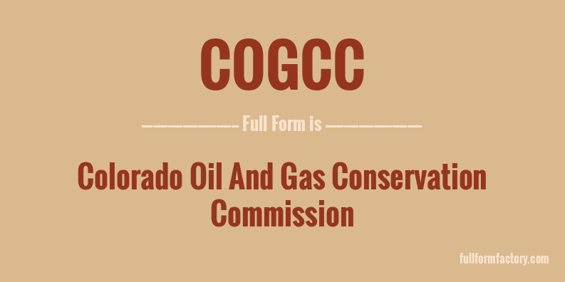 cogcc-full-form
