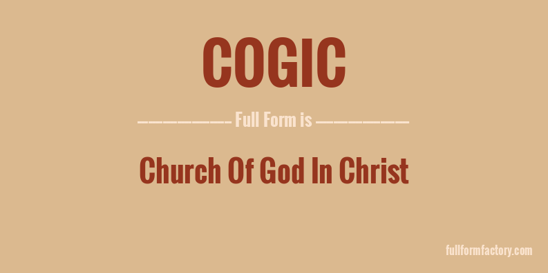cogic-full-form