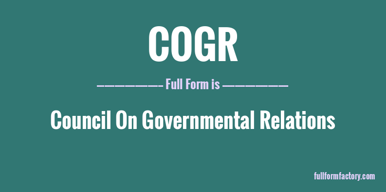 cogr-full-form
