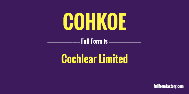 cohkoe-full-form