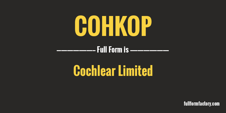 cohkop-full-form