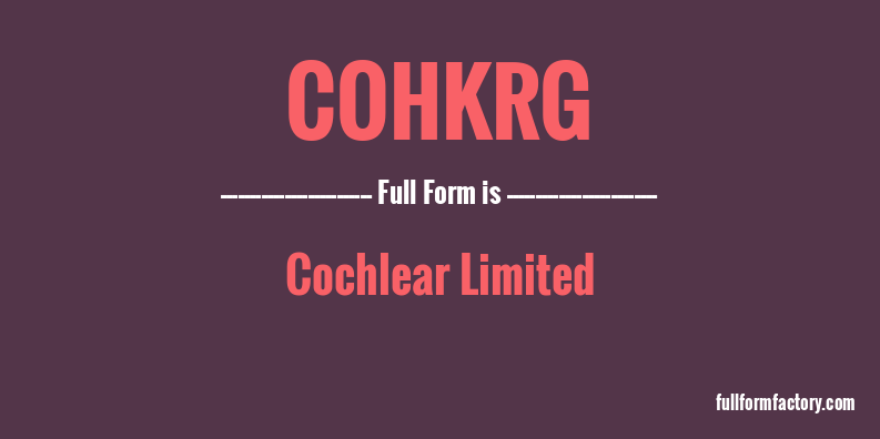 cohkrg-full-form