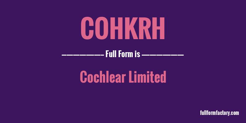 cohkrh-full-form