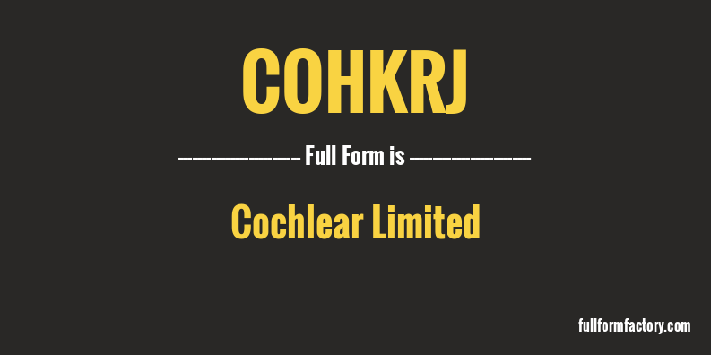 cohkrj-full-form