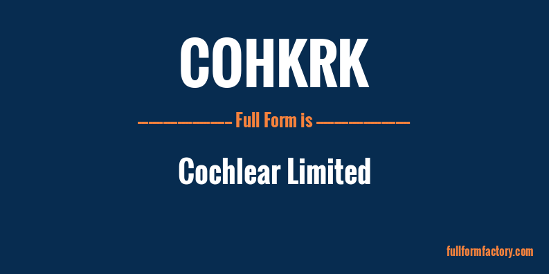 cohkrk-full-form