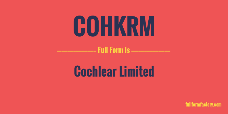 cohkrm-full-form