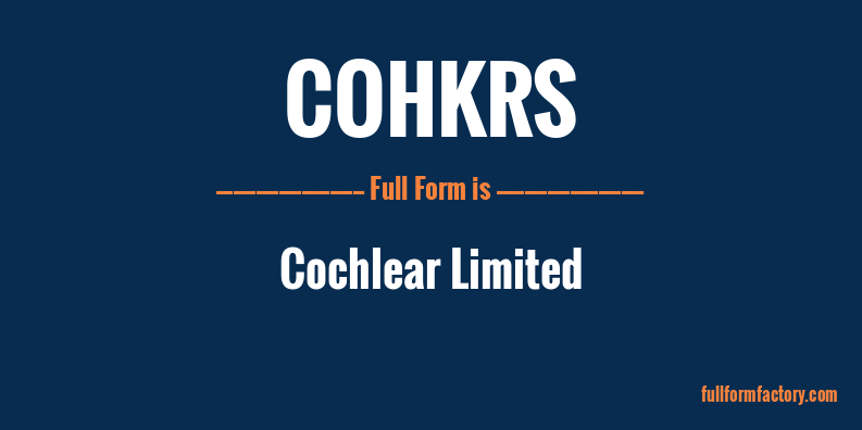 cohkrs-full-form
