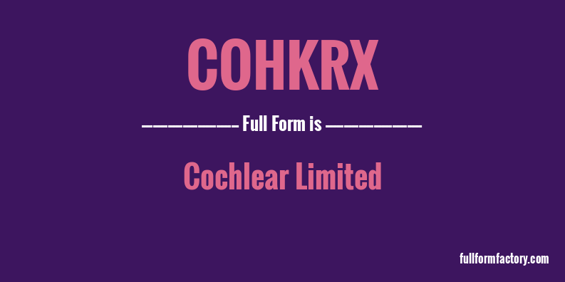 cohkrx-full-form