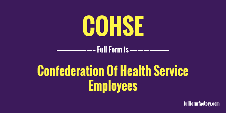 cohse-full-form