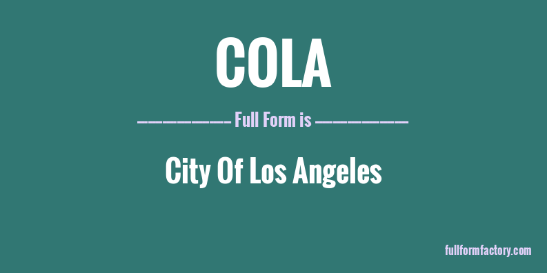 cola-full-form