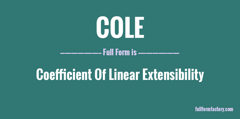 cole-full-form