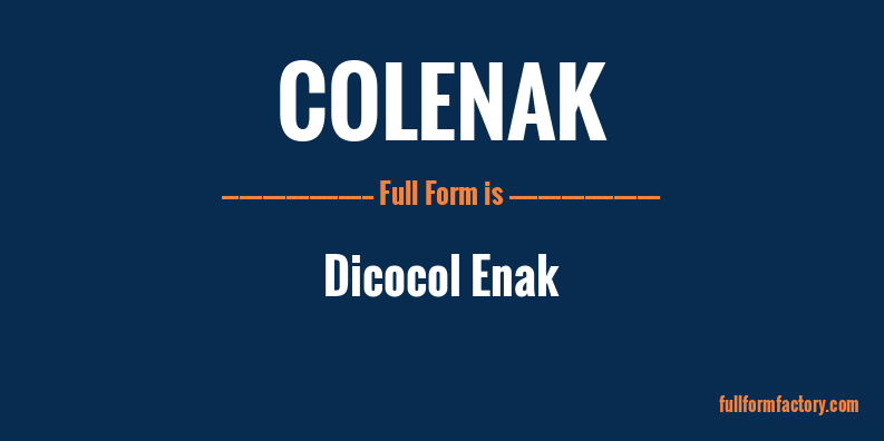 colenak-full-form