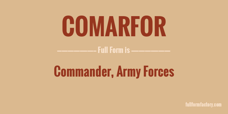comarfor-full-form