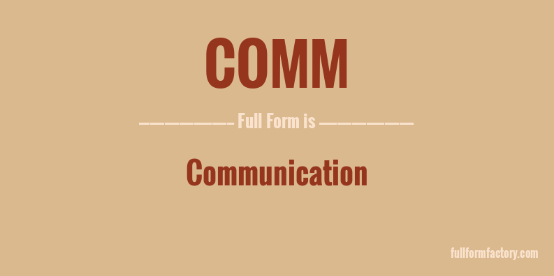 comm-full-form