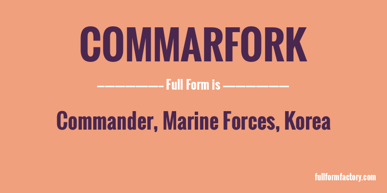 commarfork-full-form