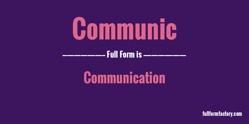 communic-full-form